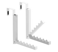 Over Door Clothes Hanger, Over Door Clothes Drying Rack, 2 Folding Robe Hangers, Foldable Coat Racks with 6 Groves, Storage Hanger for Bags