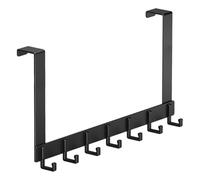 Over Door Coat Hanger, Coat Hook Behind the Door | Metal Over Perforations Hook | Designer Coat Rack with Multiple Hooks for Entryway, Bathroom, Bedroom D
