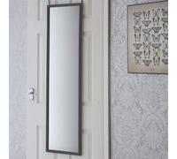 Over Door Grey Plastic Frame Mirror | Mize