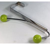 Over Door Hook Chrome Plated Steel With Lime Green Colour