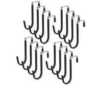 Over Door Hooks - 16 Packing Door Hill Hooks, Removable without Drill, High Performance Control Over the Door Hook Set, Multi Purpore Storage Solution, Cupboard Bathroom Kitchen Flat Bedroom