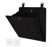 Over-Door Shoe Storage Organizer for Small Spaces - For Slim Hanging Door Shoe Organizer with Tear-Resistant Plastic Pockets, 27x27x2 cm, Black, Fits Apartments,(one)