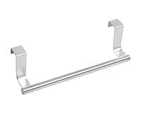 Over Door Towel Bar, Over Door Towel Rail, Over the Cabinet Towel Rail Over The Door Tea Towel Holder Towel Rack No Drilling for Kitchen and Bathroom Cupboards(23cm) (silver)