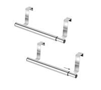 Over Door Towel Rail, 2 Pcs Hand Towel Holder Extendable Kitchen Towel Rail Bathroom Over Radiator Towel Rail Stainless Steel Towel Rack for Kitchen Cupboard Doors