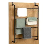 Over Door Towel Rail with 4 Bars Modern Bathroom Rack Hanging Holder Organiser