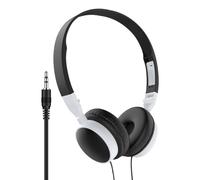 Over-Ear Computer Headphone - Foldable ABS+PVC Build 1. Cable, Wired Headset, Thick Bass Stereo Sound | Clear Audio Headphones Lightweight Headband For Office Music Class Meeting