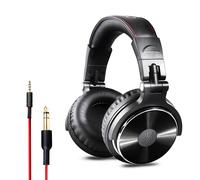 OneOdio Over Ear Headphone Studio Wired Bass Headsets with 50mm Driver, Foldable Lightweight Headphones with Shareport and Mic for DJ Recording Monitoring Mixing Podcast Guitar PC TV
