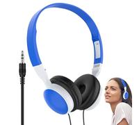 Over Ear Headphones - Foldable Wired Headset | Noise Canceling Stereo Sound Headphones with Comfortable Cushions for Computer Mobile Phones Tablets gamng Music Travel Study Office Daily Listening
