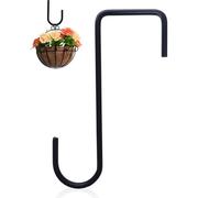 Over Fence Hooks, Steel Deck Hook Fence Flower Pot Hangers, Deck Railing Hangers, Outdoor Hanging Brackets, Black Bracket Outdoor Garland Hanger for Lantern, Bird Feeder, Pool Equipment