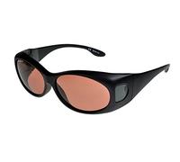 Over-Glasses Fit Piccola Slim Polarised Sunglasses Matte-Black/Copper Small