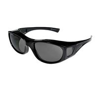 Over-Glasses Fit Piccolo Shatterproof Sunglasses Black/Smoke Small