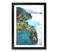 Over Grindelwald in Switzerland Painting Framed Print | A2 Black Framed Wall Art | Ready to Hang | Modern Historical Picture | Living Room Bedroom Lounge Office