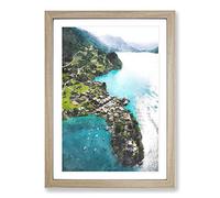 Over Grindelwald in Switzerland Painting Framed Print | A2 Oak Framed Wall Art | Ready to Hang | Modern Historical Picture | Living Room Bedroom Lounge Office