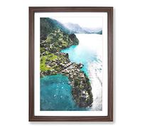 Over Grindelwald in Switzerland Painting Framed Print | A2 Walnut Framed Wall Art | Ready to Hang | Modern Historical Picture | Living Room Bedroom Lounge Office