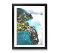 Over Grindelwald In Switzerland Painting Modern Framed Print | A2 Black Framed Wall Art | Ready to Hang | Modern Historical Picture | Living Room Bedroom Lounge Office