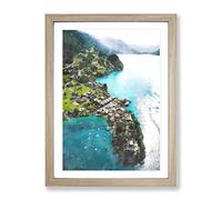 Over Grindelwald In Switzerland Painting Modern Framed Print | A2 Oak Framed Wall Art | Ready to Hang | Modern Historical Picture | Living Room Bedroom Lounge Office