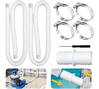 Over Ground Pool Hose - Above the Ground Pool Pump Hose | For Gransen Pools 39 Inch | Flexible with 4 Clamp Plugs - Spa Connections for Manual Vacuum Waterfall