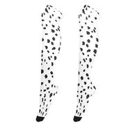 over Knee Stocking Socks Thigh High Stockings Women Dalmatian Skin Print Black White Pink Thigh High Tights Girls, Dalmatian Skin Print Black White, M