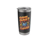 Over Not Without Coffee Controller Video Game Gaming Stainless Steel Insulated Tumbler