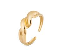 Over & Over Gold Twist Open Ring - Adjustable