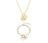 Over & Over Gold14k Stainless Steel Heart Charm Gift Set - Gold