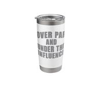 Over Par and Under The Influence Funny Golf Dad Cool Stainless Steel Insulated Tumbler