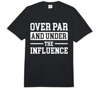 Over Par and Under The Influence Golf Comfort Colors Adult Heavyweight T-Shirt