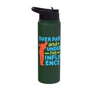 Over Par and Under The Influence Golf Stainless Steel Insulated Water Bottle