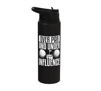 Over Par and Under The Influence Golf Stainless Steel Insulated Water Bottle