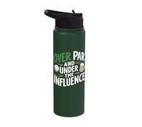 Over Par and Under The Influence Golf Stainless Steel Insulated Water Bottle