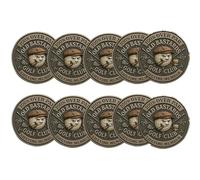 Over Par Old Bastards Golf Club Coin,Funny Golf Challenge Coin for Men, Whiskey & Cigar Design, Lifetime Member Golf Ball Marker, Gag Gift for Golfers and Friends(Black*10)