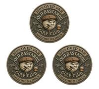 Over Par Old Legends Golf Coin, Funny Golf Ball Marker Gift for Men, Retirement or Birthday Present for Golfers, Lucky Metal Challenge Coin for Golf Lovers, Humorous Golf Accessories(3pcs)