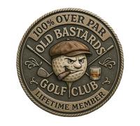 Over Par Old Legends Golf Coin, Funny Golf Ball Marker Gift for Men, Retirement or Birthday Present for Golfers, Lucky Metal Challenge Coin for Golf Lovers, Humorous Golf Accessories(1pc)