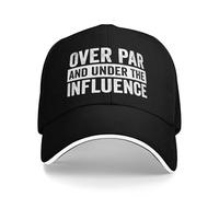 Over Par Under The Influence Hat Baseball Cap for Men Women Black