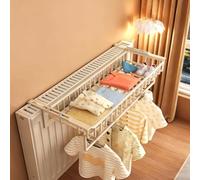 Over Radiator Shelf, Radiator Shelf Hollow Design, Clothes Drying Rack, Adjustable Wall Mounting Distance, for Balcony Railings Windowsill Living Room Bedroom