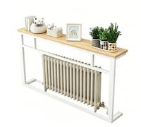 Over Radiator Table, Modern Solid Wood Console Table, Radiator Shelf, Narrow Entryway Tables for Hallway, Behind The Couch, Living Room, Foyer, Easy Assembly(Beige,200x15x90 cm)