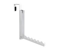 Over Rail Rack - Residential Steel Accessory, Apartment Storage Solution, Bedroom Closet Utility, Heavy Duty Hanging, Valet Hook Stand | for Dormitory Office Hotel Bathroom Guestroom Suite
