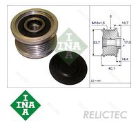 Over Running Alternator Freewheel Clutch BMW Opel Vauxhall Chevrolet:E46,J