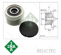 Over Running Alternator Freewheel Clutch Fiat Opel Vauxhall Lancia Peugeot