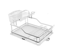 Over Sink Dish Drying Rack - Space-Saving Kitchen Sto for Dishes, sils & Cutlery Holder - Adjuble Draining Shelf for Efficient Drying & nizat