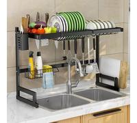 Over Sink Dish Drying RackCountertop nizer SpaceSaving Kitchen Shelf for Clean Sink37.4in Black Design Perfect for Small Kitchens