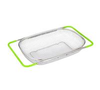Over Sink Drainer, Silicone Extendable Handle for Holding Food, Draining Basket Over the Sink for Pasta, Vegetables, Berries, Tomatoes, Grapes, Bowls, Dishes and Plates