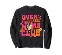 Over Stimulated Moms Club Groovy Skeleton Bottle Sweatshirt