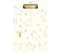 Over the Bed clipboard Soft Yellow Uncorns for Classroom Supplies for Teachers Elementary
