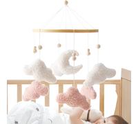 Over The Crib Hangable Toy | Nursery Mobiles,Cloud-Shaped Plush Pendants Toys for Baby Shower Birthday Bassinet Crib Bed Play Nursery Decoration