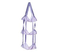 Over The Door Ball Storage Organizer - 3 Tier Hanging Mesh Bag for Basketball, Helmet and Stuffed Animals, Vertical Ball Storage Rack for Garage, Kids Room & Nursery