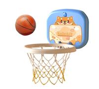 Over The Door Basketball Hoop, Kids Dog Pattern Basketballs Toy, 9.45x10.63x12.2 Inches No Drilling Wall Court Games & with Balls, Fun Sports Game for 3-5 Year Old Boys, and Girls