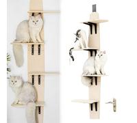 Over the Door Cat Climber, Cat Tower, 4-Levels Cat Door Shelves, Door Hanging Cat Shelf Perch, Wooden Cat Tree, Activity Center Playground for Indoor Cats(A1)
