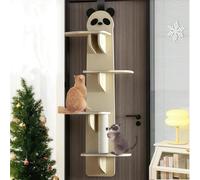 Over The Door Cat Climber Shelf, Multi-Level Hanging Ladder with Removable Soft Mat for Indoor Cats Play and Rest