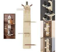 Over The Door Cat Perch & Climber, Space-Saving Cat Tree Shelf for Indoor Cats to Scratch & Climb